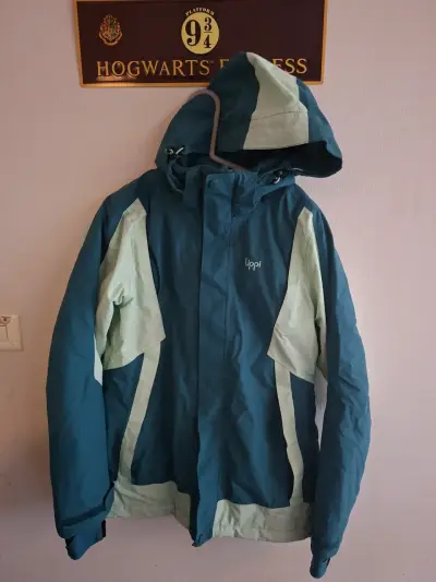 Chaqueta de invierno lippi turquesa con capucha - miniatura 1