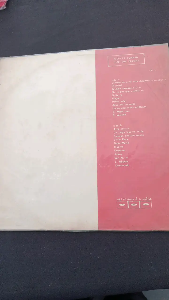 Vinilo Nicolás Guillén Dice Sus Poemas - 2