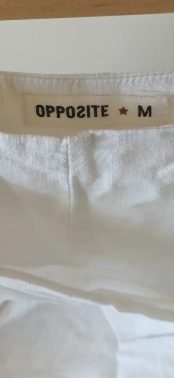 Shorts blancos de lino Opposite talla M - 2