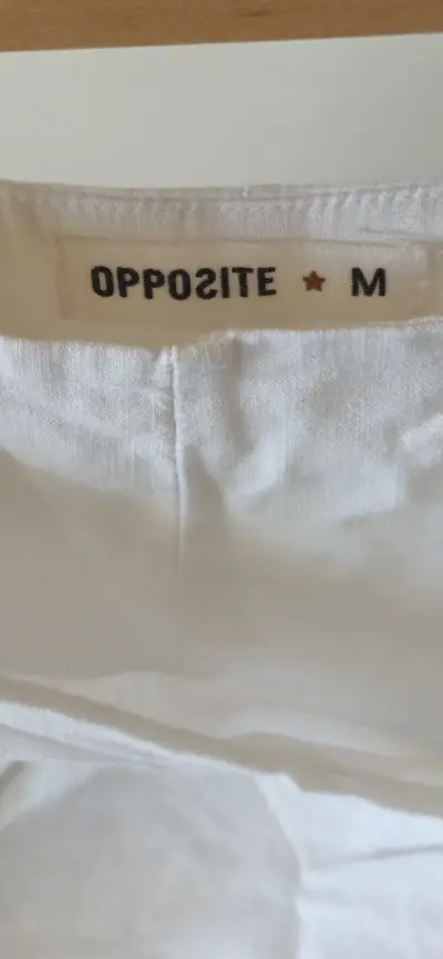 Shorts blancos de lino Opposite talla M - miniatura 2