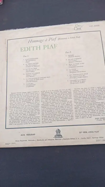 Vinilo Hommage à Piaf de Edith Piaf - miniatura 2