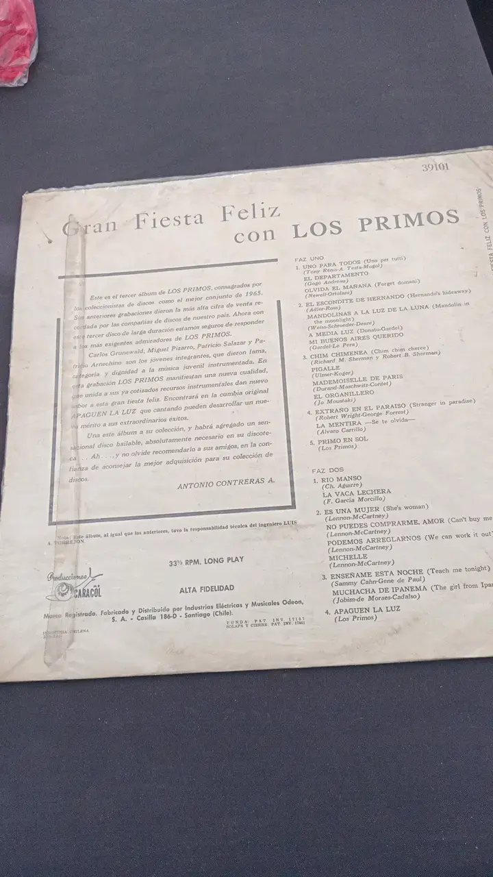 Vinilo Gran Fiesta Feliz con Los Primos - 2