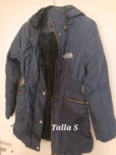 Parka azul The North Face con capucha - miniatura 1
