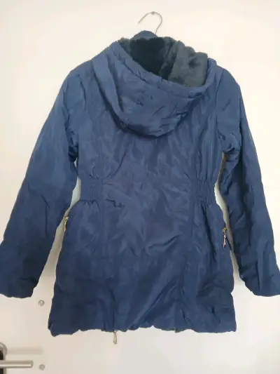 Parka azul The North Face con capucha - miniatura 4