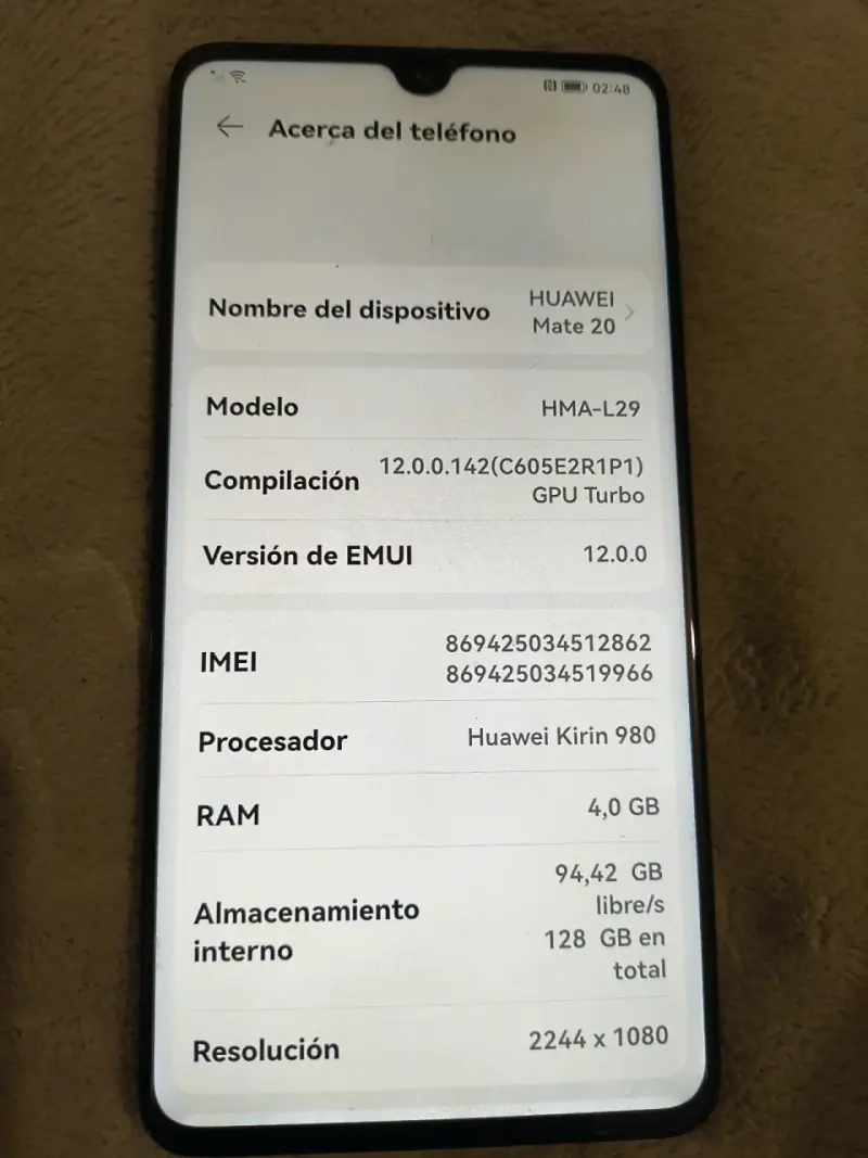 Huawei Mate 20 con 128GB y 4GB RAM - 3
