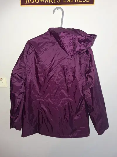 Chaqueta impermeable morada para mujer talla L - miniatura 3