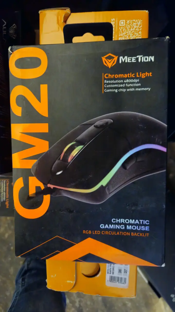 Mouse Gamer RGB Meetion GM20 con Luz Cromática