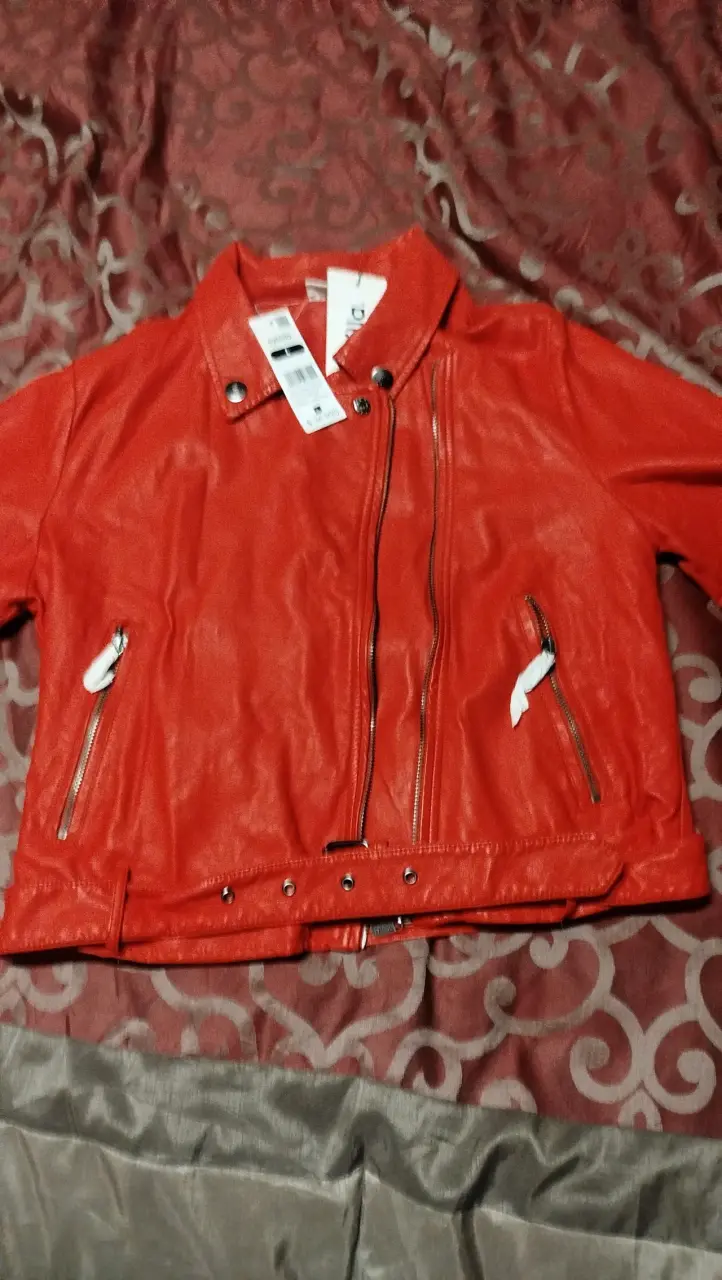 Chaqueta de cuero sintético roja Sybilla - 2