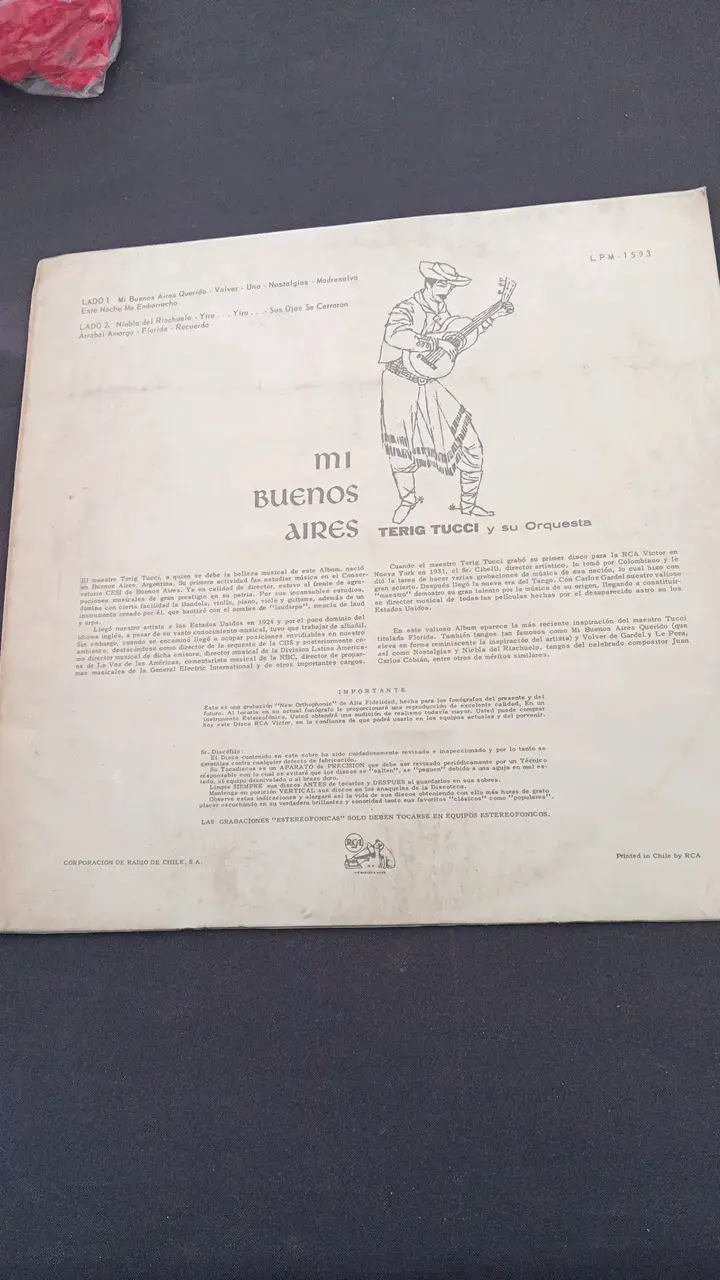 Vinilo Mi Buenos Aires de Terig Tucci y su Orquesta - 2