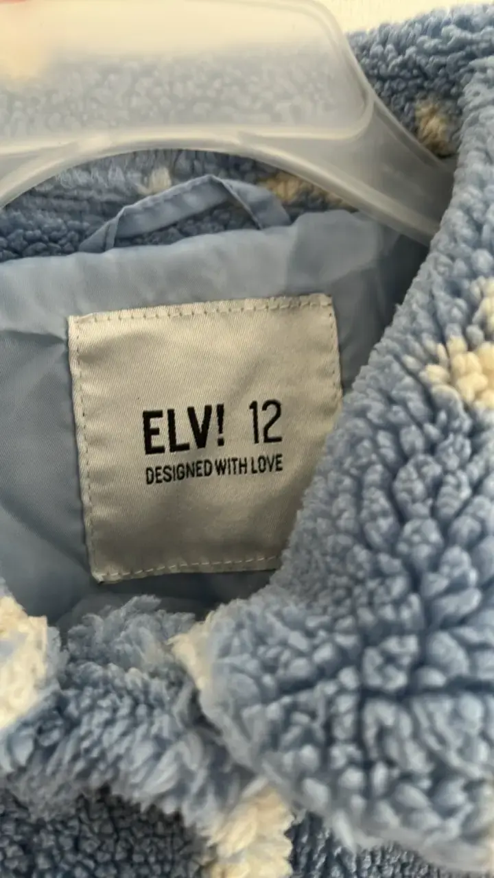 Chaqueta de lana azul con flores ELV! 12 - 2