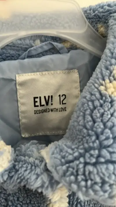 Chaqueta de lana azul con flores ELV! 12 - miniatura 2
