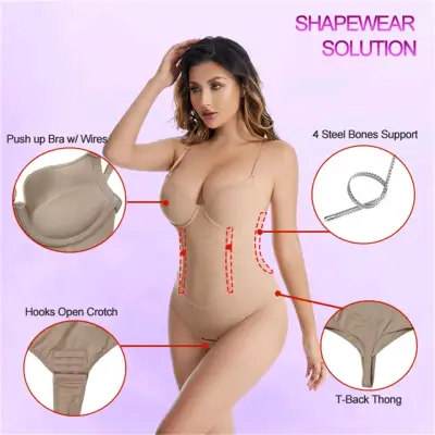 Body colaless modelador con soporte de varillas - miniatura 1