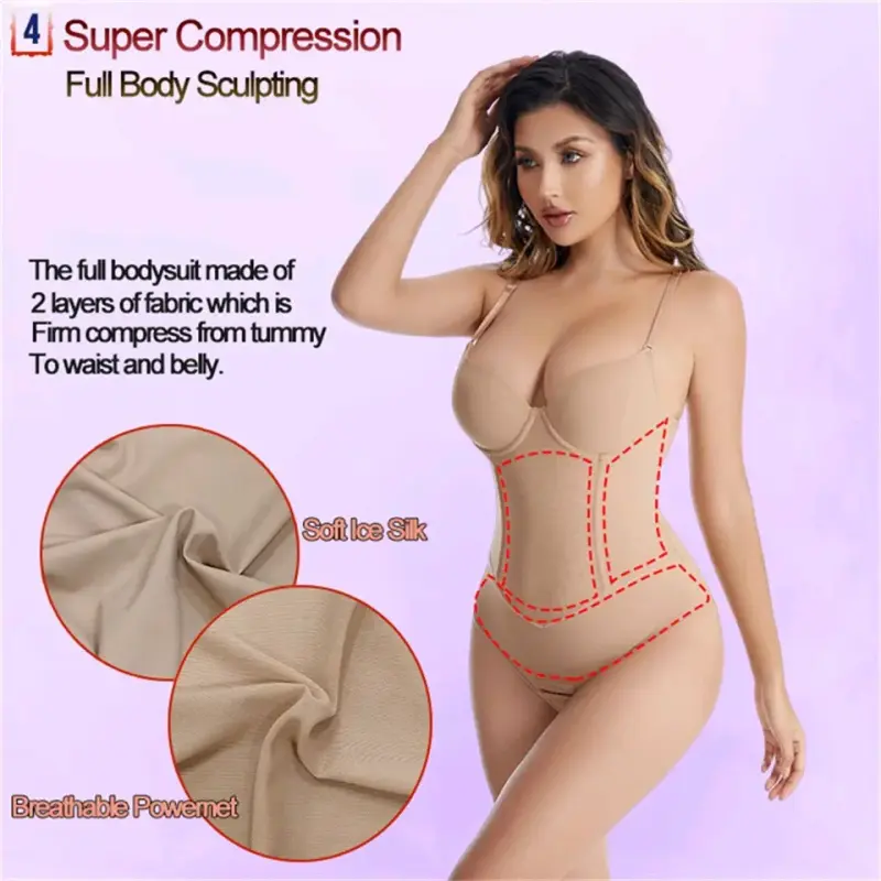 Body colaless modelador con soporte de varillas - 3