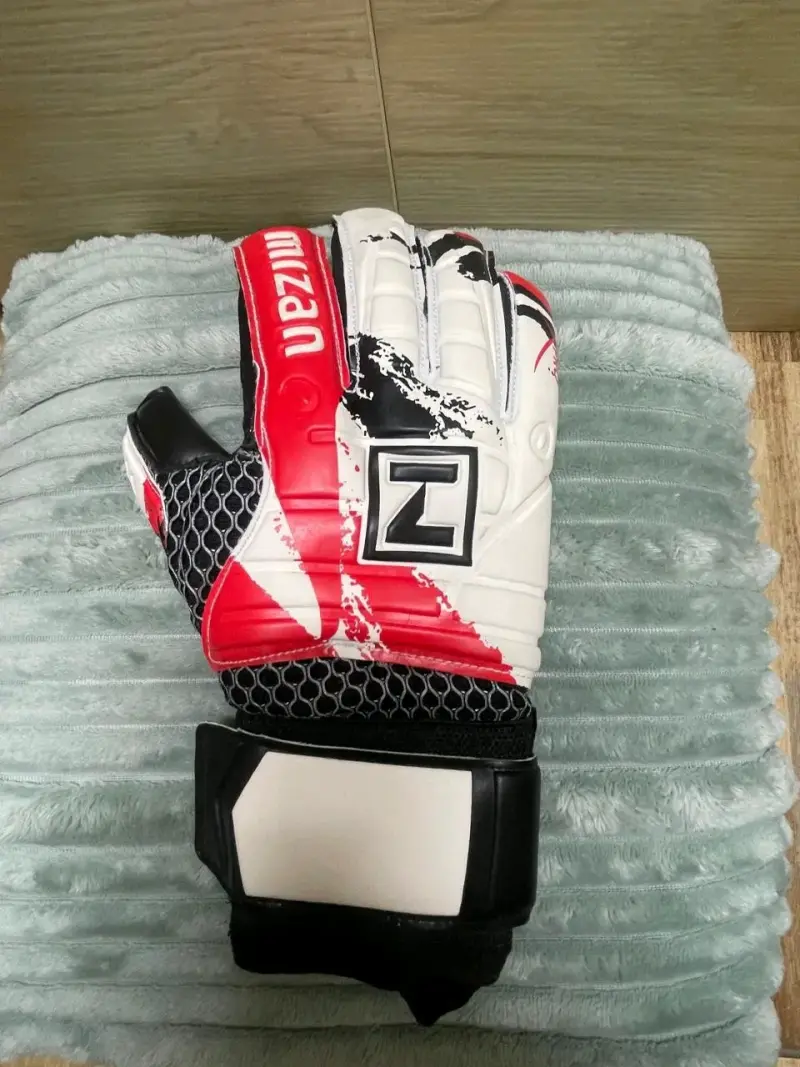 Guantes de portero Mizan X-Pro blancos y rojos - 2