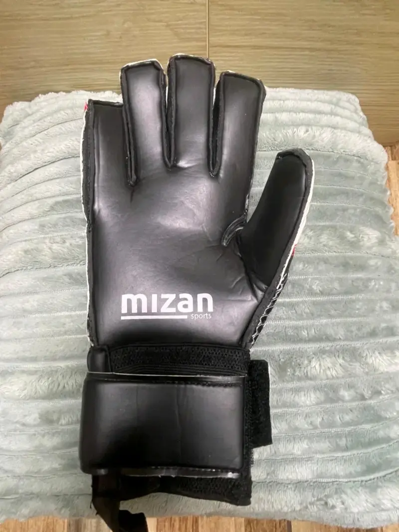 Guantes de portero Mizan X-Pro blancos y rojos - 3