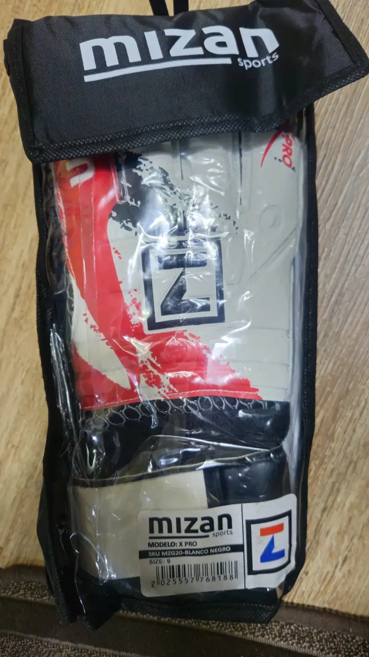 Guantes de portero Mizan X-Pro blancos y rojos - 4
