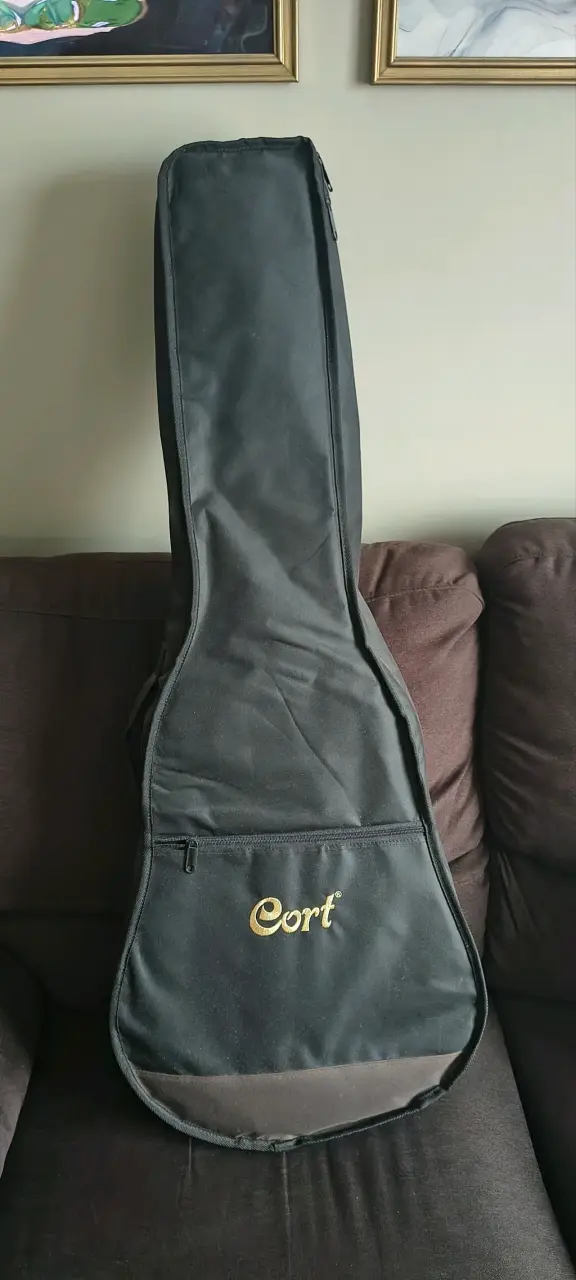 Guitarra acústica Cort Af510 negra con funda - 3