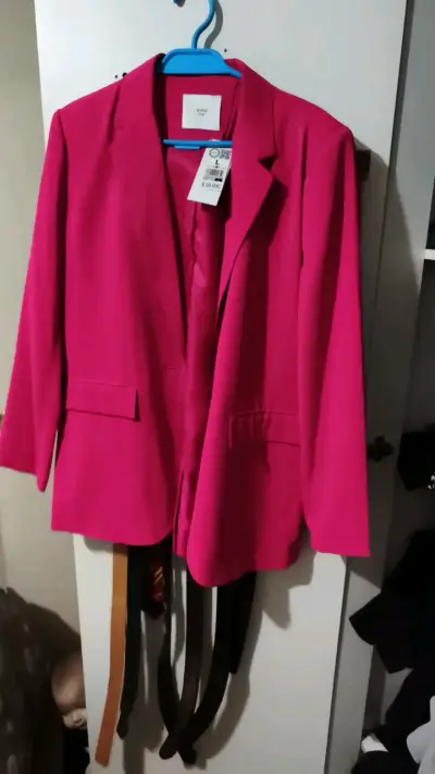 Blazer fucsia para mujer talla L - miniatura 1