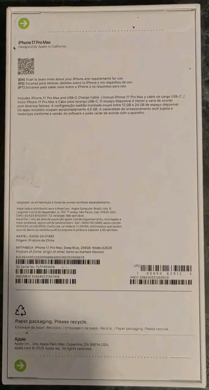 iPhone 17 Pro Max 256GB Azul Profundo - 2