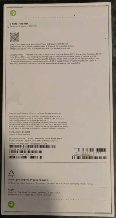 iPhone 17 Pro Max 256GB Azul Profundo - miniatura 2