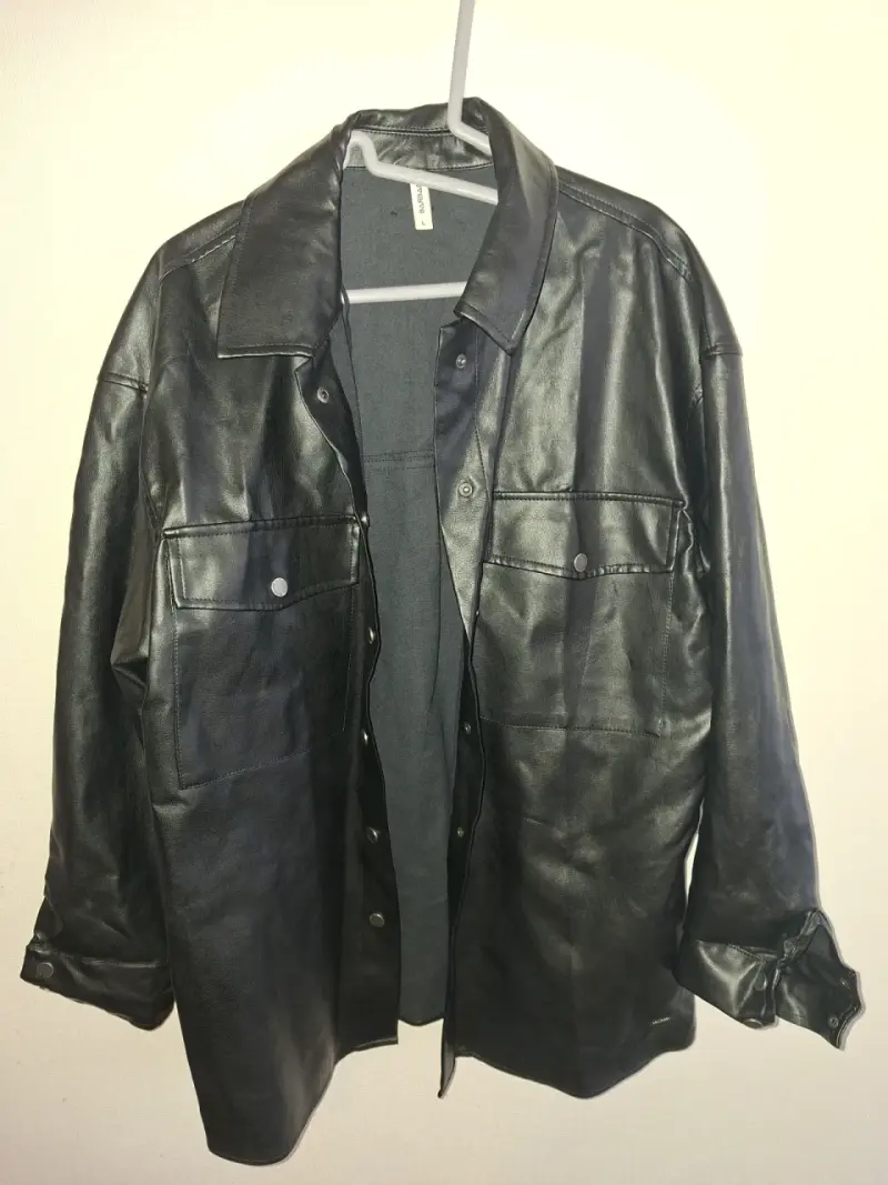 Chaqueta de eco cuero negra Barbados - 1