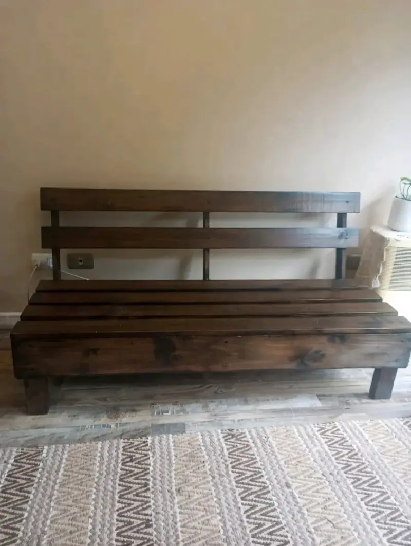 Sofá cama de madera estilo rústico - 4