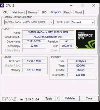 Tarjeta Gráfica ASUS TUF Gaming GTX 1650 SUPER - miniatura 1