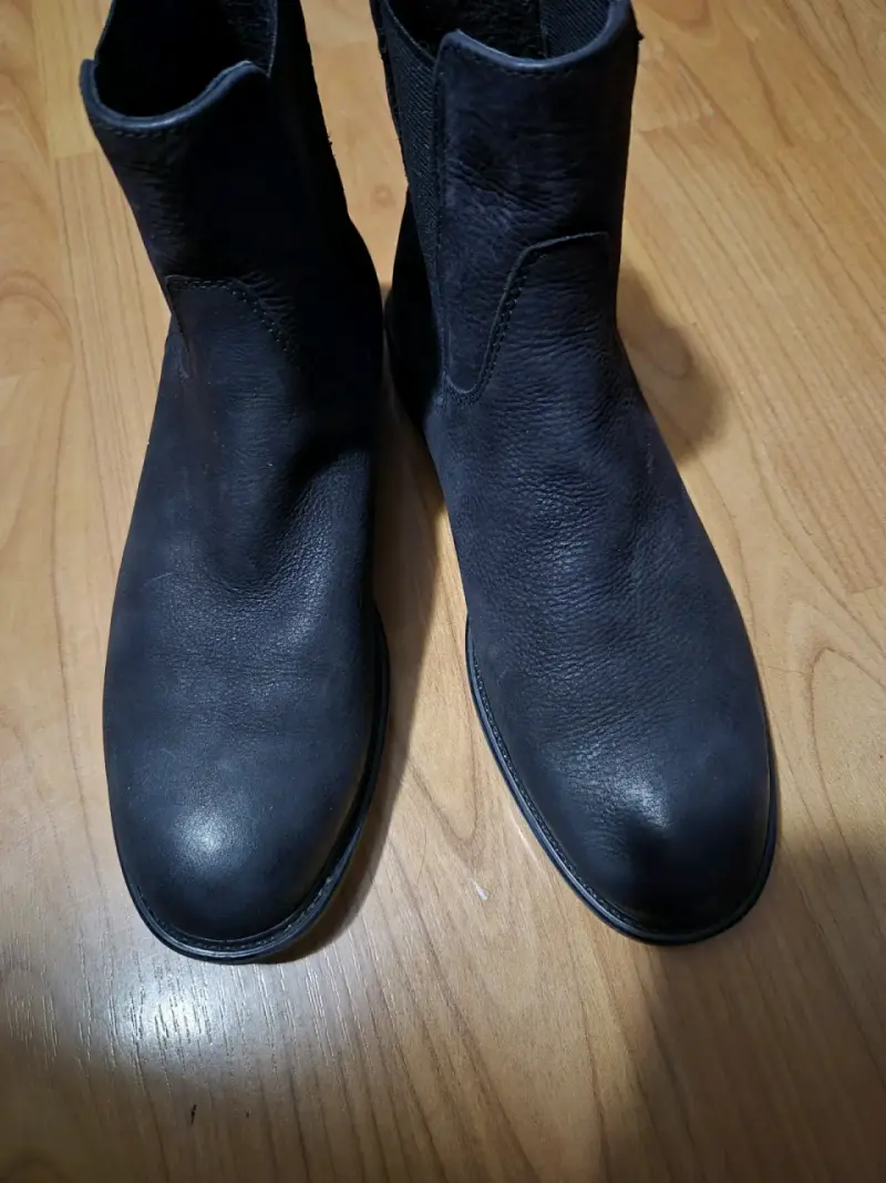 Botines de cuero negro - 1