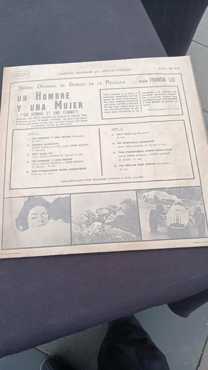 Vinilo Banda Sonora Un Hombre y Una Mujer - 2