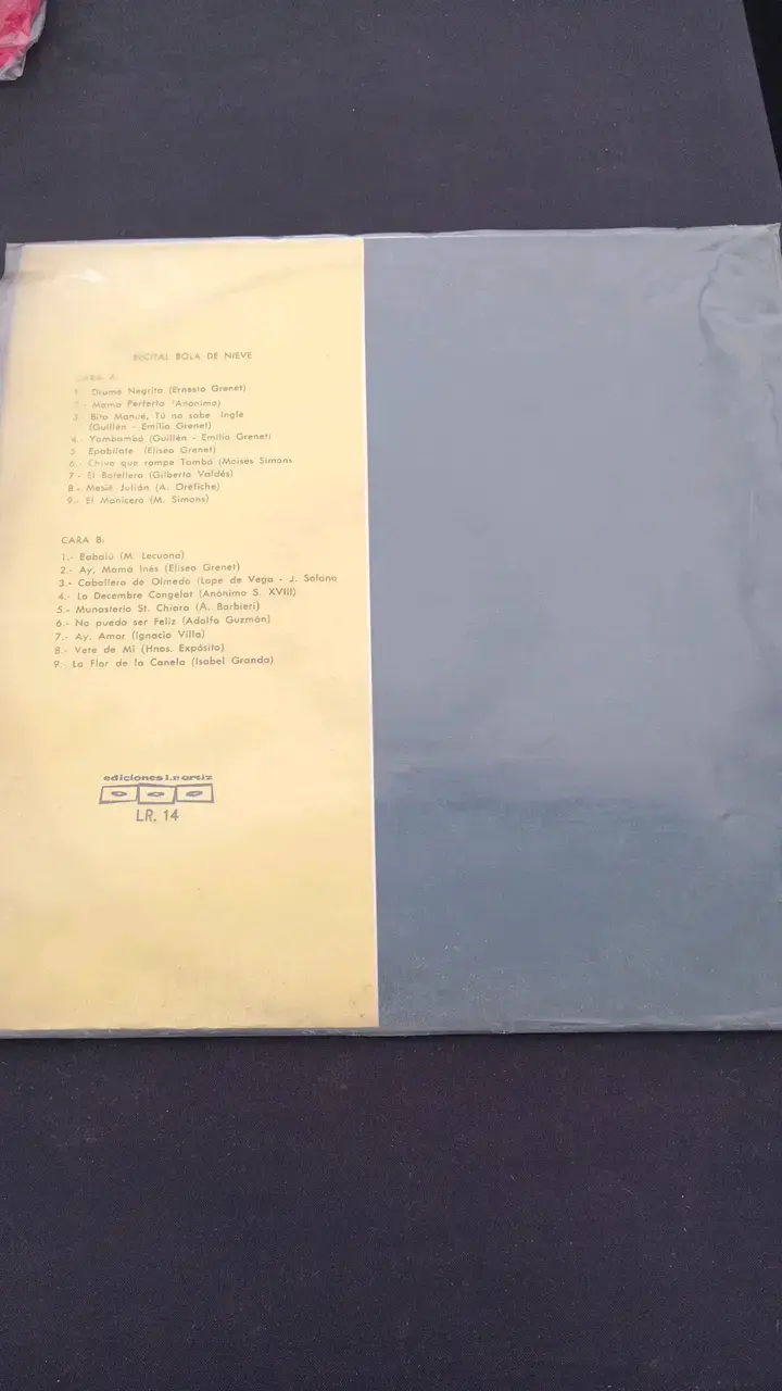 Vinilo Recital Bola de Nieve - 2