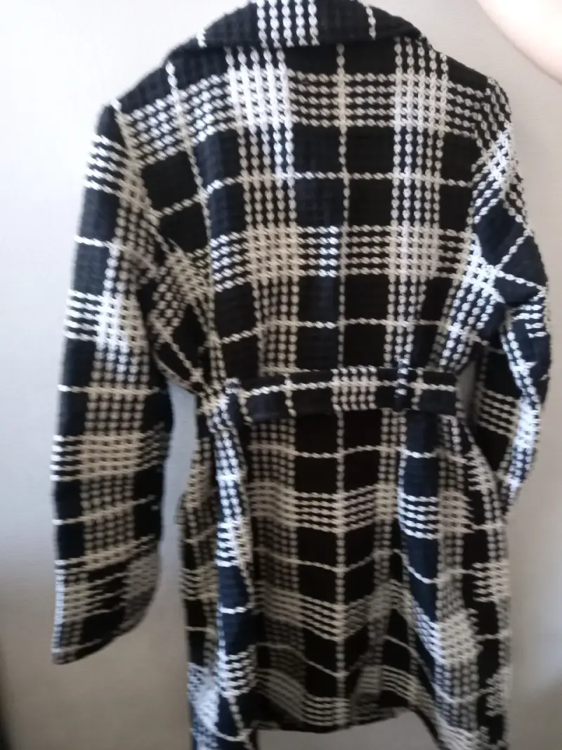 Abrigo de lana a cuadros Forever 21 talla M - 4