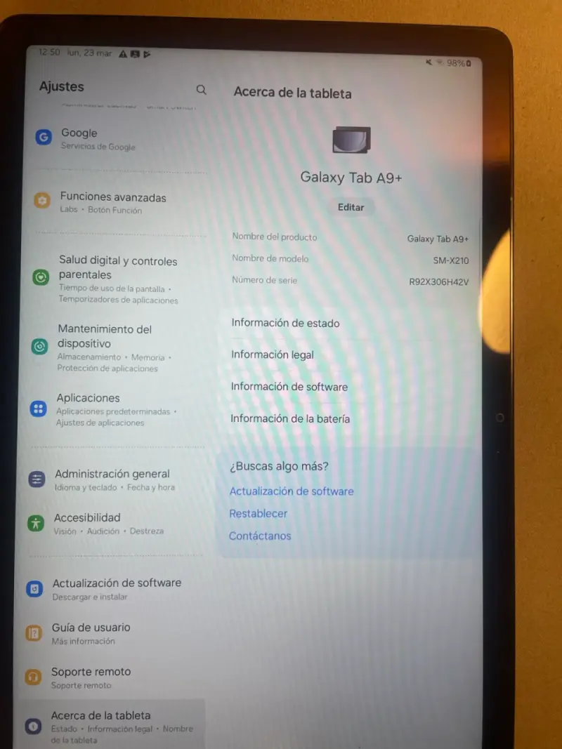 Tablet Samsung Galaxy Tab A9+ en buen estado - 2