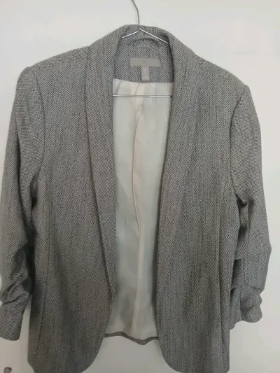 Blazer gris H&M talla 38 para mujer - miniatura 3