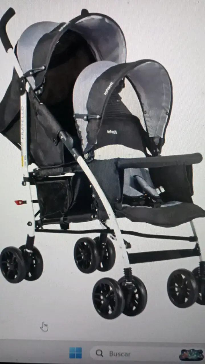Coche doble para bebé Infanti plegable - 1