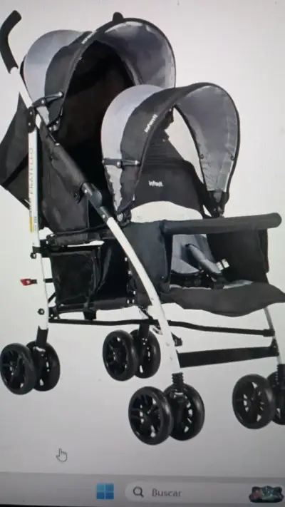 Coche doble para bebé Infanti plegable - miniatura 1