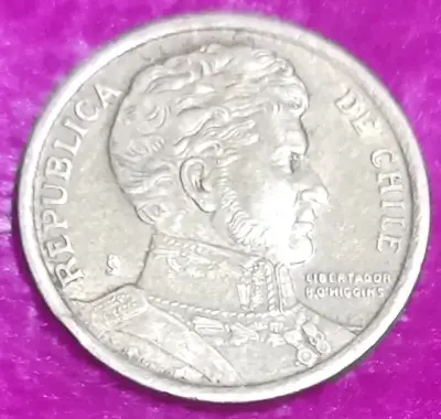 Moneda chilena escasa de 5 pesos de 1991 - miniatura 2