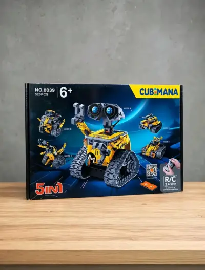 Robot de construcción 5 en 1 con control r - miniatura 1