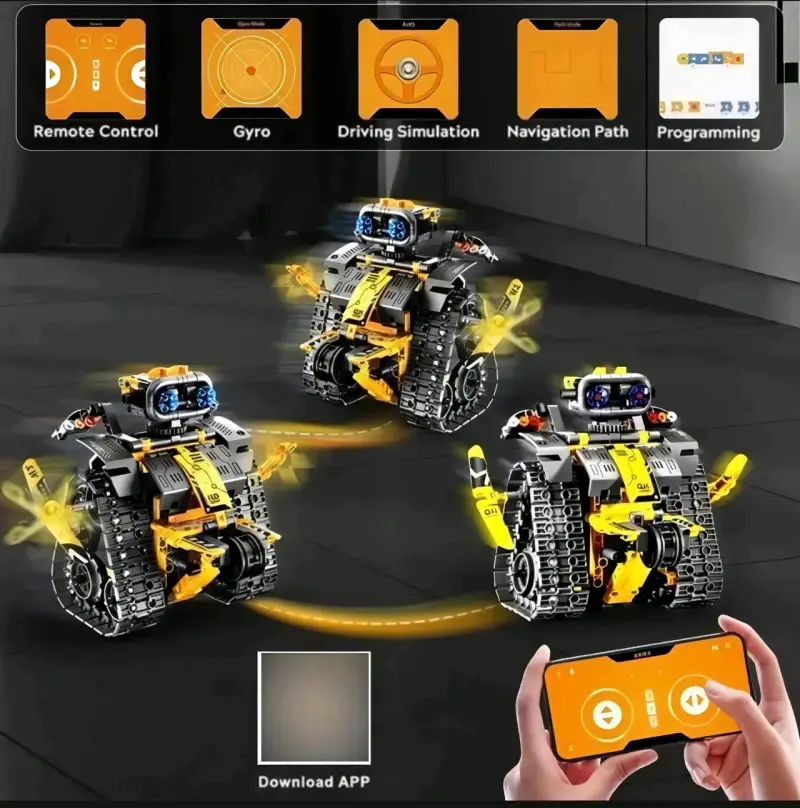 Robot de construcción 5 en 1 con control r - 6