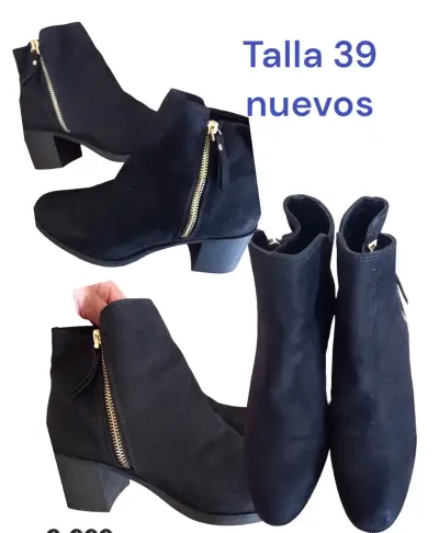 Botines de gamuza negros h&m talla 39 - miniatura 6
