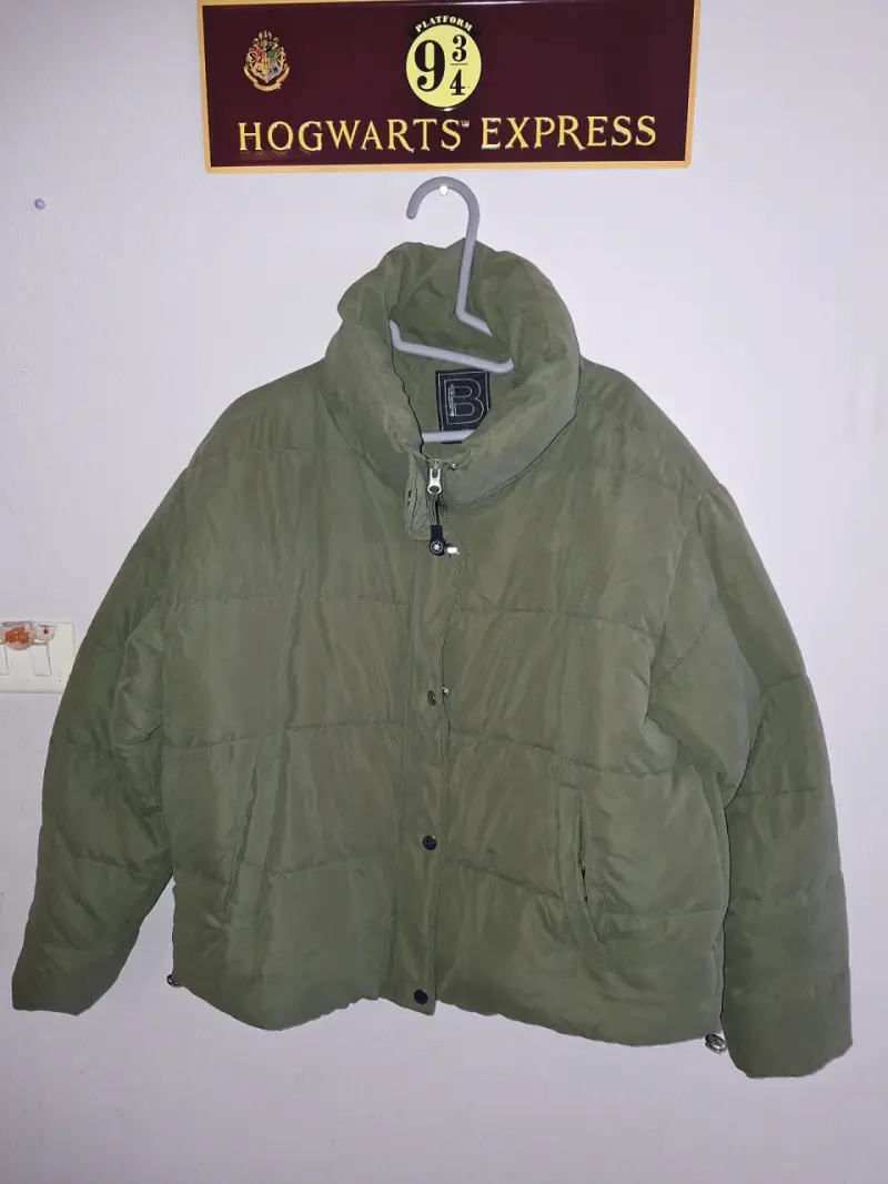 Chaqueta acolchada verde para invierno talla XL - 1