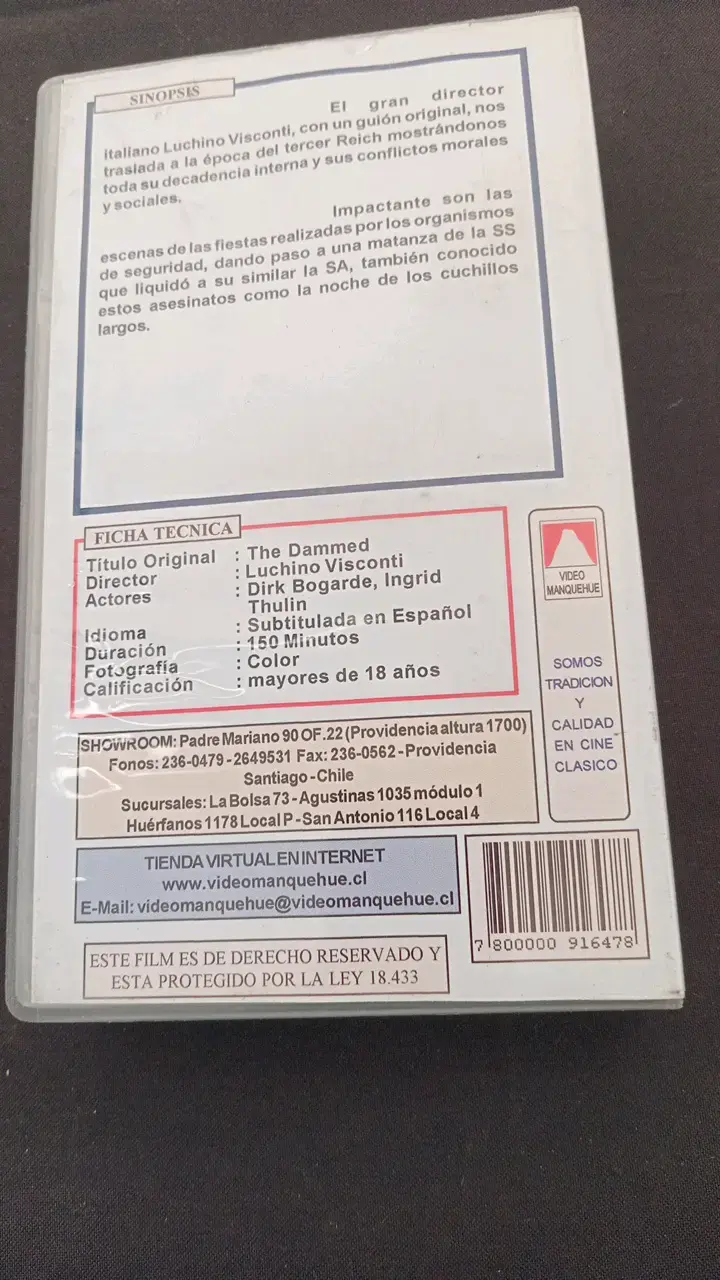 VHS Los Malditos de Luchino Visconti - 2