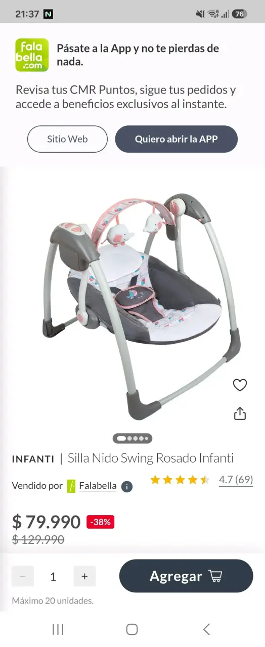 Columpio para bebé con diseño geométrico y juguetes - 5