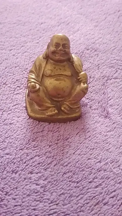 Figura decorativa de Buda en bronce - miniatura 2