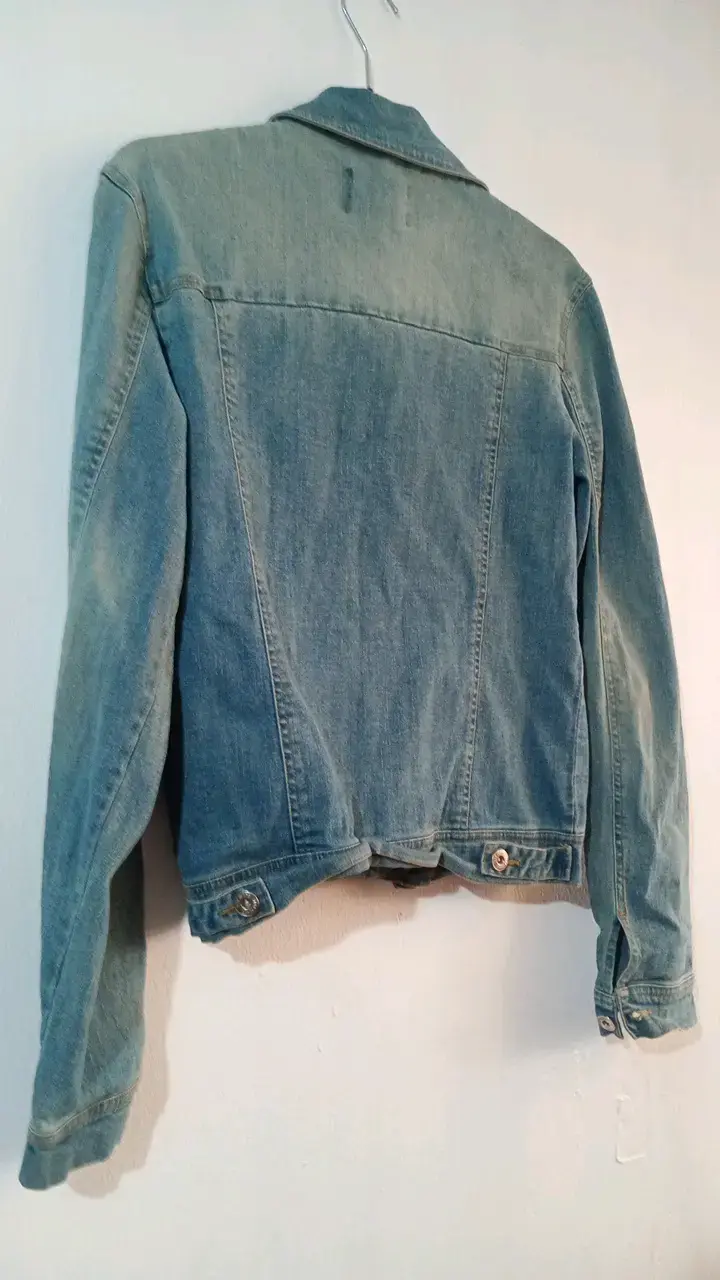 Chaqueta de mezclilla azul para mujer - 3