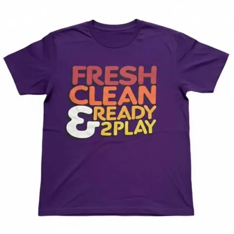 Polera morada con estampado