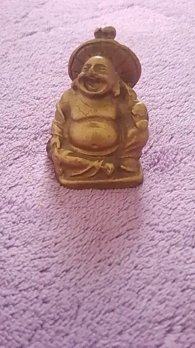 Figura decorativa de Buda en bronce - miniatura 5