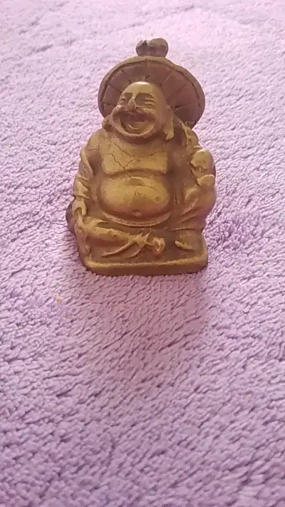 Figura decorativa de Buda en bronce - miniatura 6