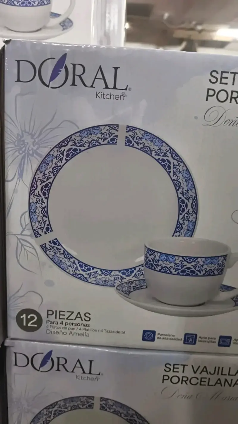 Set de vajilla de porcelana Doral 12 piezas - 1