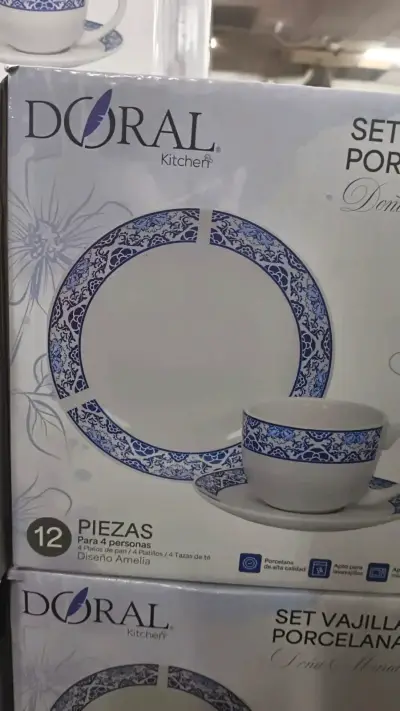 Set de vajilla de porcelana Doral 12 piezas - miniatura 1