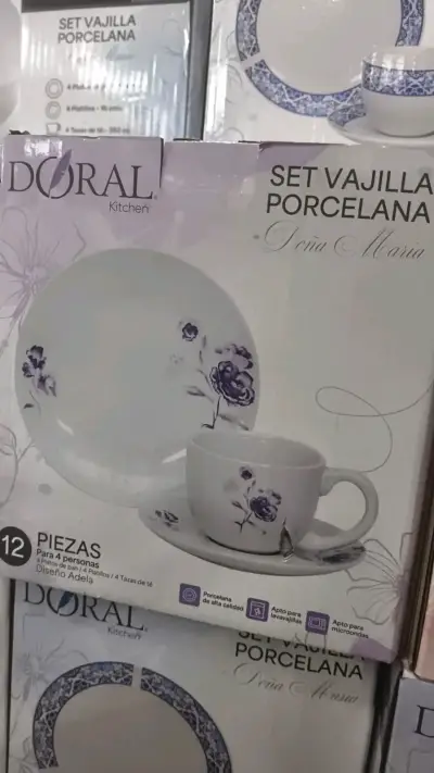 Set de vajilla de porcelana Doral 12 piezas - miniatura 4